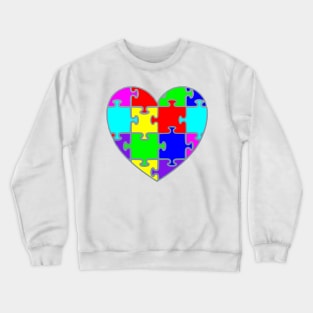 Puzzle Heart Crewneck Sweatshirt